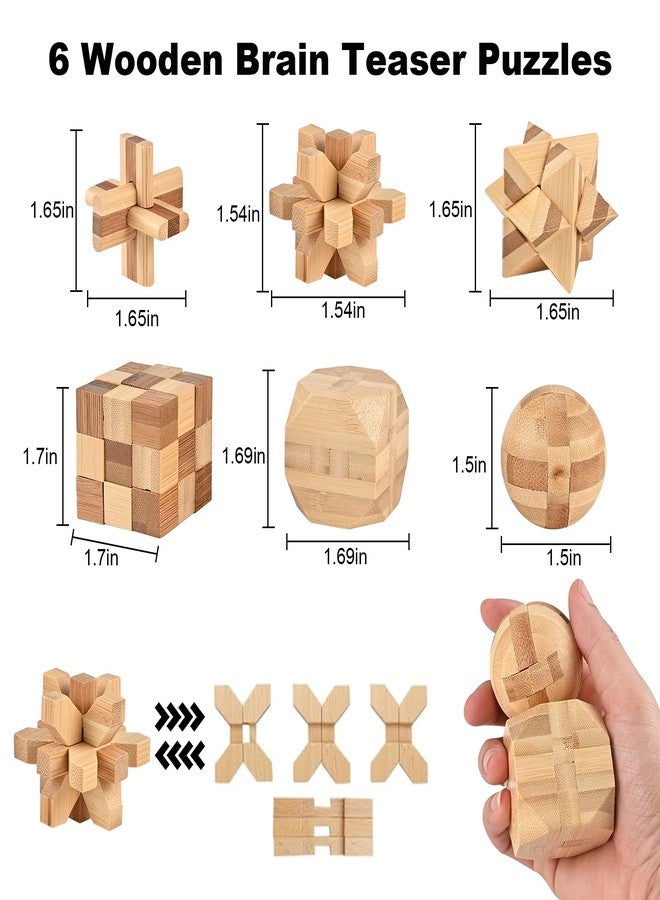 GOLDGE 30pcs Brain Teaser Puzzle Set for Adults & Kids - Ancient Wooden & Metal 3D Puzzles, IQ Logic Games for Family, Parties & Coffee Breaks. Unlock & Solve Interlocking Challenges, Educational Toy - Image 2